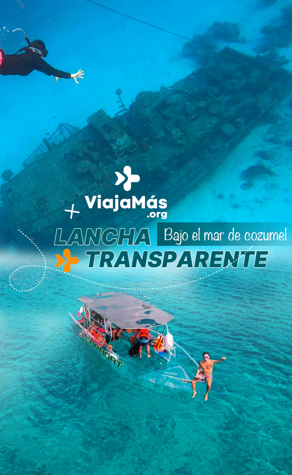 Lancha_transparente_Cozumel_viajamas